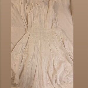 100% linen white midi dress CHARTER CLUB